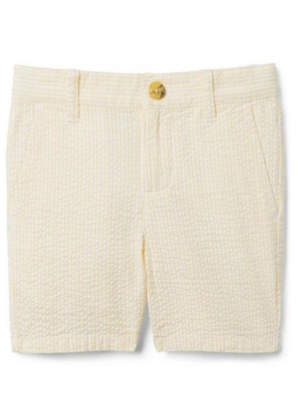 Janie and Jack Yellow Lemonade Stripe Seersucker Short